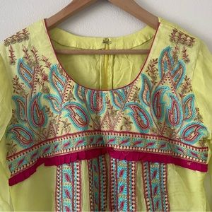 Yellow Anarkali dress